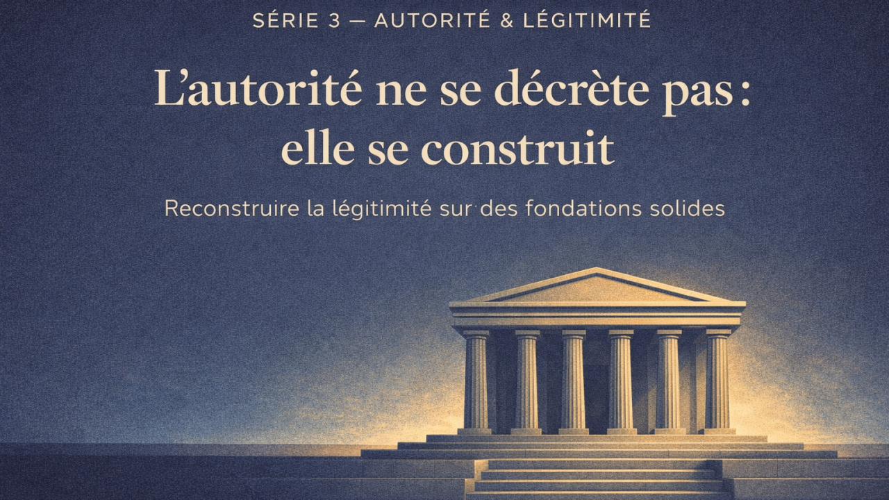 L’autorité ne se décrète pas : elle se construit