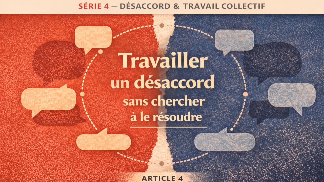 Travailler un désaccord sans chercher à le résoudre