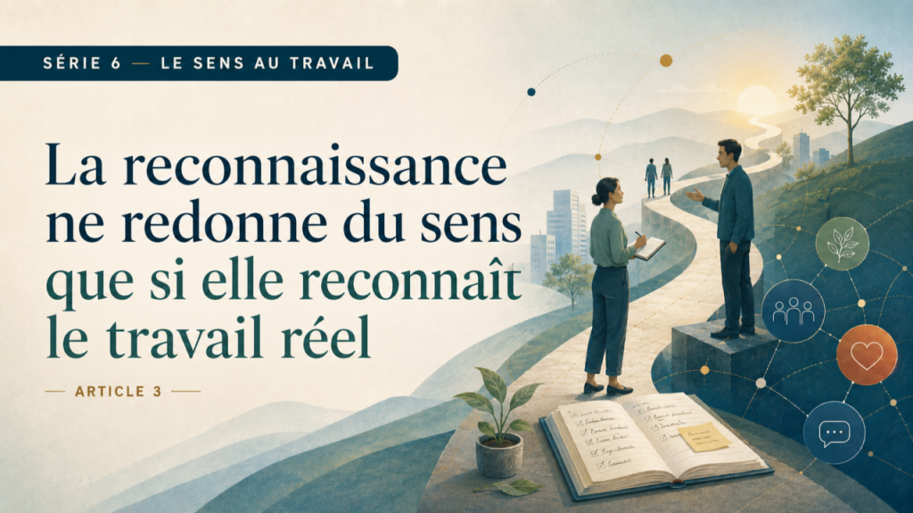 La reconnaissance ne redonne du sens que si elle reconnaît le travail réel
